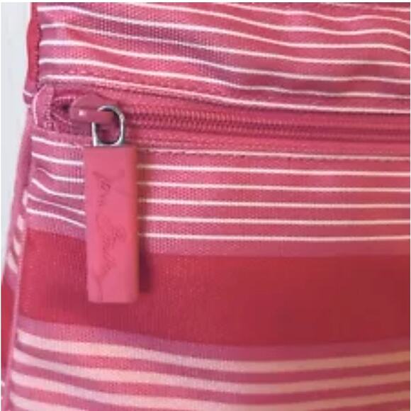 Vera Bradley Pink Tonal Stripe Lighten Up Slim Crossbody Bag purse - Picture 7 of 10